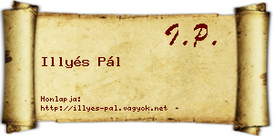 Illyés Pál névjegykártya